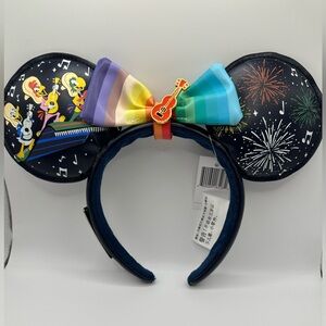 Disney Shanghai 3 Caballeros Ear Headband Detachable Bow NWT minor imperfections